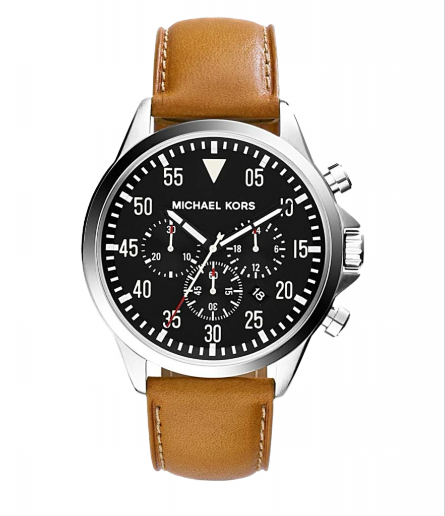 Michael Kors buy Men's Gage Chronograph Black Leather Watch